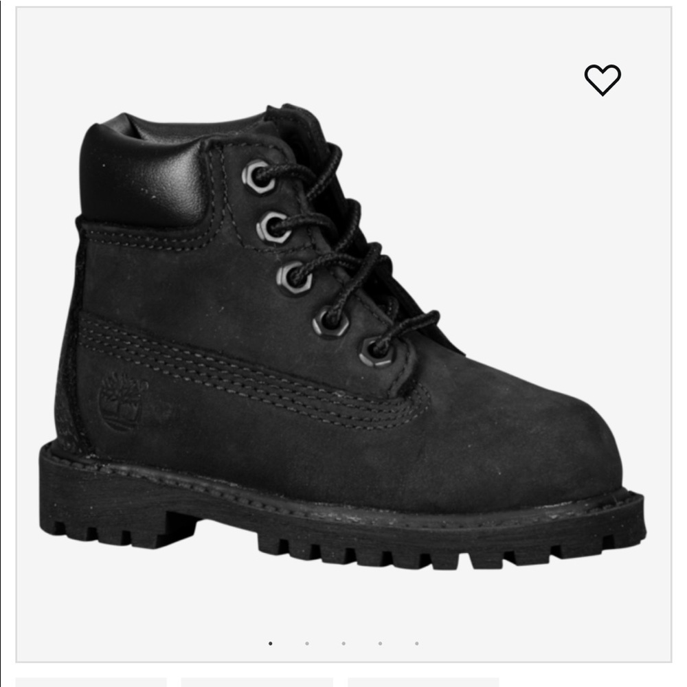 Timberland boots for kids, all black suede.